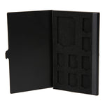1SD + 8TF Alluminio Micro SD Card Holder Pin Storage Box 9 solts per scheda di memoria SD / SIM / TF, Black, Silver