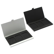Supporti per scatole di carte per schede di memoria in lega di alluminio 3SD, Silver, Black