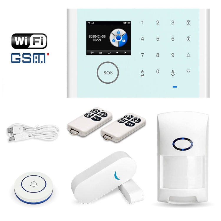 CS118 WIFI+GSM Tuya Smart Voice Alarm System Supporta Amazon Alexa/Google Assistant, Package 1, Package 2, Package 3, Package 4, Package 5