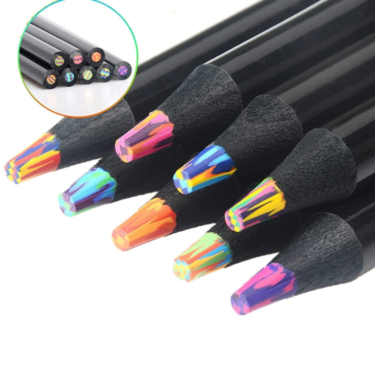 Set 8 matite colorate in legno arcobaleno per disegno