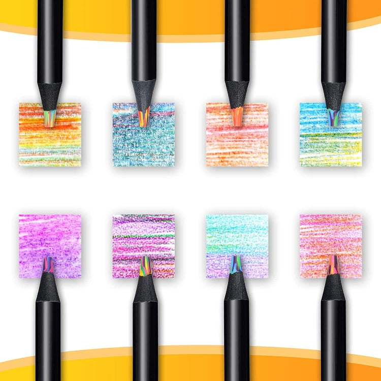 Set di matite arcobaleno 8 in 1, matite colorate in legno per bambini, adulti, disegno artistico, 8 In 1