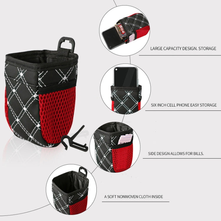 Borsa portaoggetti per articoli vari con presa d'aria per auto da 2 pezzi con tasca a rete