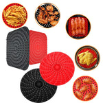 Friggitrice ad aria Tappetino riutilizzabile in silicone Tappetino per cottura a vapore antiaderente Accessori da cucina, Round 20cm Black, Round 20cm Red, Square Black 20.2cm, Square Red 20.2cm, Square Red 23cm, Square Black 23cm
