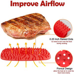 Friggitrice ad aria Tappetino riutilizzabile in silicone Tappetino per cottura a vapore antiaderente Accessori da cucina, Round 20cm Black, Round 20cm Red, Square Black 20.2cm, Square Red 20.2cm, Square Red 23cm, Square Black 23cm