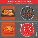 Friggitrice ad aria Tappetino riutilizzabile in silicone Tappetino per cottura a vapore antiaderente Accessori da cucina, Round 20cm Black, Round 20cm Red, Square Black 20.2cm, Square Red 20.2cm, Square Red 23cm, Square Black 23cm