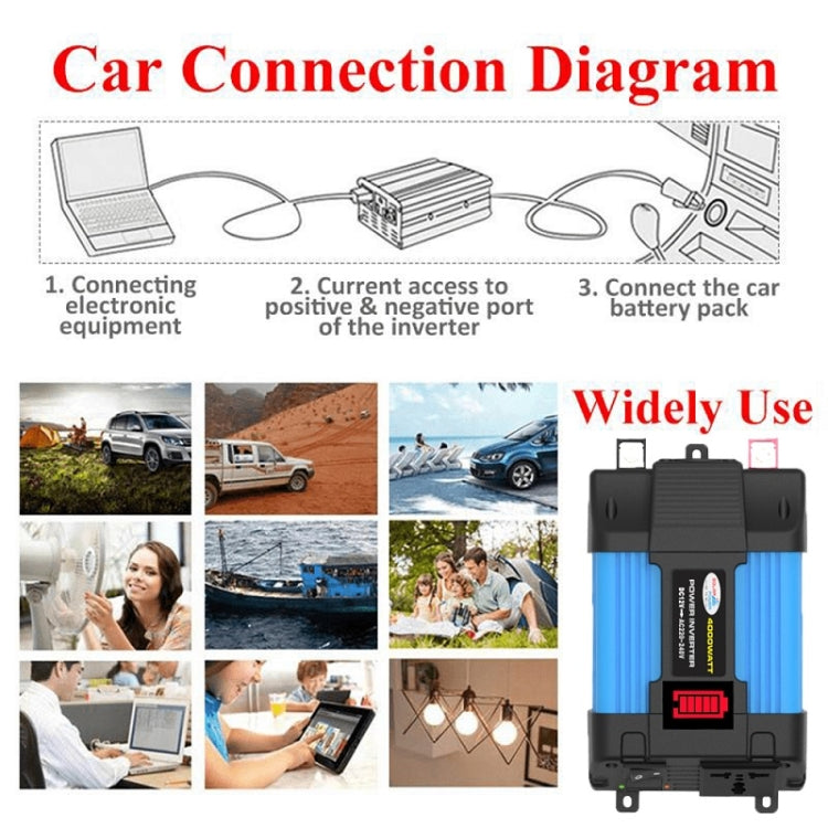 SOLIKE TECH Inverter per veicoli Convertitore sinusoidale Inverter automatico, 12V-220V 300W, 12V-110V 300W, 12V-220V 500W, 12V-110V 500W