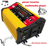 Inverter SOLIKE TECH 300W con lettore multimediale Bluetooth MP3/FM, 12V to 110V, 12V to 220V