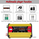 Inverter SOLIKE TECH 300W con lettore multimediale Bluetooth MP3/FM, 12V to 110V, 12V to 220V