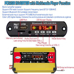 Inverter SOLIKE TECH 300W con lettore multimediale Bluetooth MP3/FM, 12V to 110V, 12V to 220V