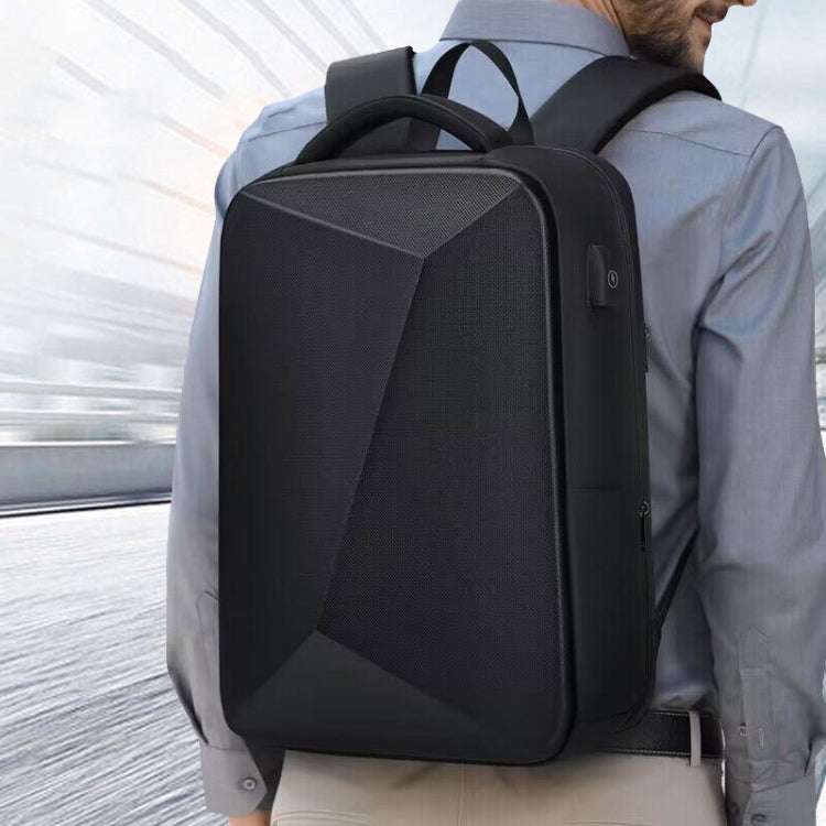 Zaino per laptop espandibile con guscio rigido in EVA con porta USB Zaino da viaggio d'affari multifunzionale