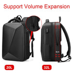 Zaino per laptop espandibile con guscio rigido in EVA con porta USB Zaino da viaggio d'affari multifunzionale