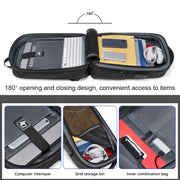 Zaino per laptop espandibile con guscio rigido in EVA con porta USB Zaino da viaggio d'affari multifunzionale
