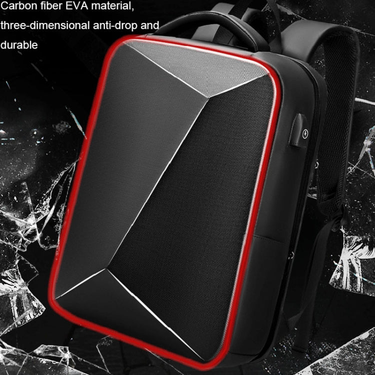 Zaino per laptop espandibile con guscio rigido in EVA con porta USB Zaino da viaggio d'affari multifunzionale