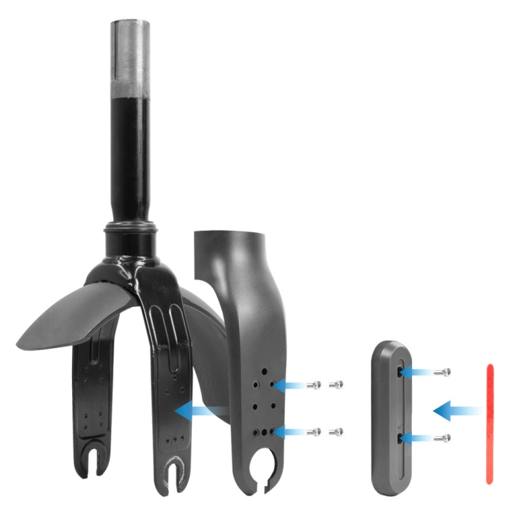 Per Xiaomi M365 / PRO / 1S Accessori per skateboard Forcella anteriore Coperchio di protezione in plastica Set di barre riflettenti