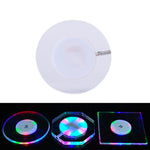 Sottobicchiere in acrilico illuminato a LED Base in cristallo trasparente, 100x4mm Round, 100x4mm Octagonal, 100x4mm Square