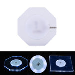 Sottobicchiere in acrilico illuminato a LED Base in cristallo trasparente, 100x4mm Round, 100x4mm Octagonal, 100x4mm Square