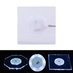 Sottobicchiere in acrilico illuminato a LED Base in cristallo trasparente, 100x4mm Round, 100x4mm Octagonal, 100x4mm Square