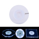 Ricarica USB LED Light Up Sottobicchiere in acrilico Base in cristallo trasparente, 100x10mm Round, 100x10mm Octagonal, 100x10mm Square