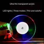 Ricarica USB LED Light Up Sottobicchiere in acrilico Base in cristallo trasparente, 100x10mm Round, 100x10mm Octagonal, 100x10mm Square