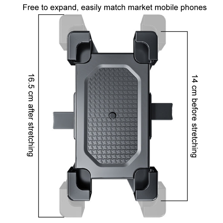 Supporto per telefono cellulare antiurto per moto Supporto per navigazione per bici da esterno, Rearview Mirror, Handlebars