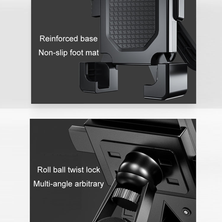 Supporto per telefono cellulare antiurto per moto Supporto per navigazione per bici da esterno, Rearview Mirror, Handlebars