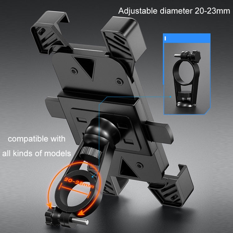Supporto per telefono cellulare antiurto per moto Supporto per navigazione per bici da esterno, Rearview Mirror, Handlebars