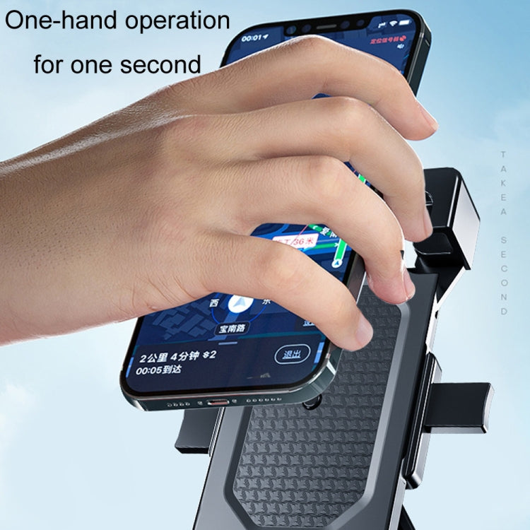 Supporto per telefono cellulare antiurto per moto Supporto per navigazione per bici da esterno, Rearview Mirror, Handlebars