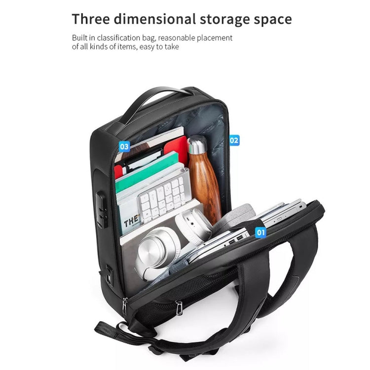 Borsa da viaggio per affari di grande capacità Zaino per laptop impermeabile multifunzionale con porta USB