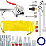 Kit compressore d'aria 20 in 1 Kit utensili pneumatici NPT da 1/4 di pollice con tubo flessibile in nylon a spirale da 7,5 m