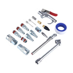 Kit compressore d'aria 20 in 1 Kit utensili pneumatici NPT da 1/4 di pollice con tubo flessibile in nylon a spirale da 7,5 m