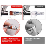Kit compressore d'aria 20 in 1 Kit utensili pneumatici NPT da 1/4 di pollice con tubo flessibile in nylon a spirale da 7,5 m