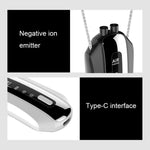 Purificatore d'aria portatile a ioni negativi purificatore da appendere al collo, Chain Style (White), Chain Style (Black), Rope Style (White), Rope Style (Black)