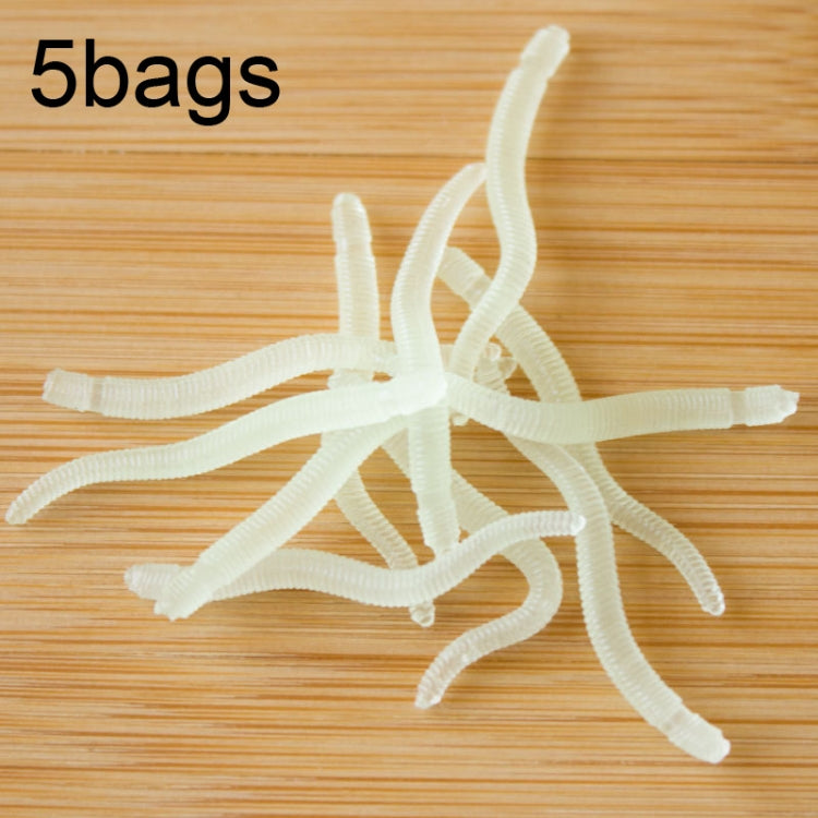 3,5 cm Fishy Red Earthworm Esca finta Esca per pesci luminosi, 5bags 20pcs/bag, 5bags 50pcs/bag, 5bags 100pcs/bag, 5bags 200pcs/bag