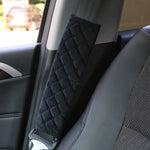 Protezione per cintura di sicurezza per auto Spalline morbide estese, Black Ice Silk, Black Plush, Black Square, Purple Square, Rose Red Square, Beige Square, Milky White Plush, Grey