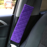 Protezione per cintura di sicurezza per auto Spalline morbide estese, Black Ice Silk, Black Plush, Black Square, Purple Square, Rose Red Square, Beige Square, Milky White Plush, Grey
