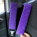 Protezione per cintura di sicurezza per auto Spalline morbide estese, Black Ice Silk, Black Plush, Black Square, Purple Square, Rose Red Square, Beige Square, Milky White Plush, Grey