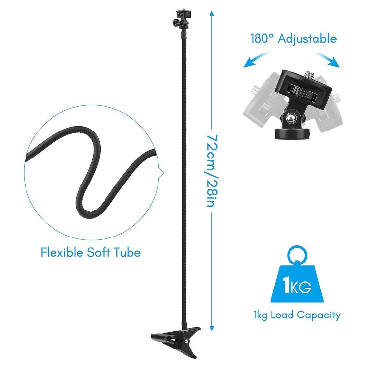 Accessori video live per telefono cellulare con staffa a serpente per tubo flessibile potente e pigro, Single Clamp