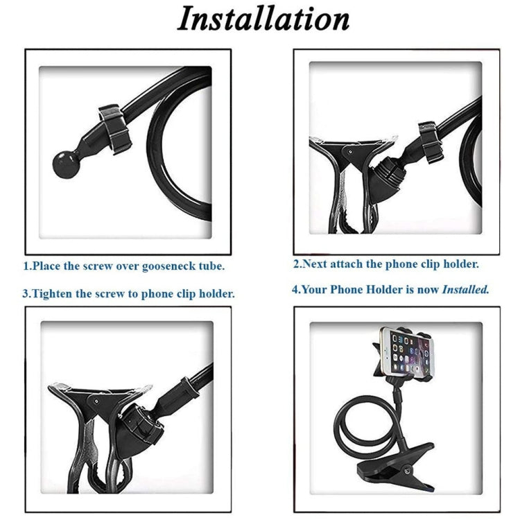 Staffa di piegatura in metallo estesa per supporto per telefono con fotocamera a doppio morsetto, Double-clamp