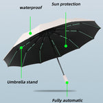 Ombrello automatico a doppio uso Bone Sunny Rain 60 Ombrello parasole UV rinforzato resistente al vento, 60 Bones