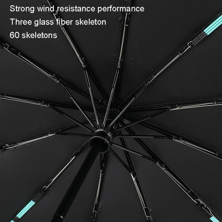 Ombrello automatico a doppio uso Bone Sunny Rain 60 Ombrello parasole UV rinforzato resistente al vento, 60 Bones