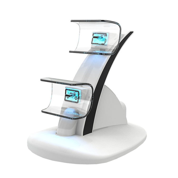 iplay HBP-253 Per PS5 Game Wireless Handle Doppia staffa di posizionamento della base di ricarica, HBP-253 (White), HBP-253 (Black)