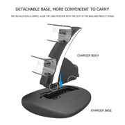 iplay HBP-253 Per PS5 Game Wireless Handle Doppia staffa di posizionamento della base di ricarica, HBP-253 (White), HBP-253 (Black)