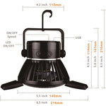 Lampada da campeggio solare LED multifunzione 18cm