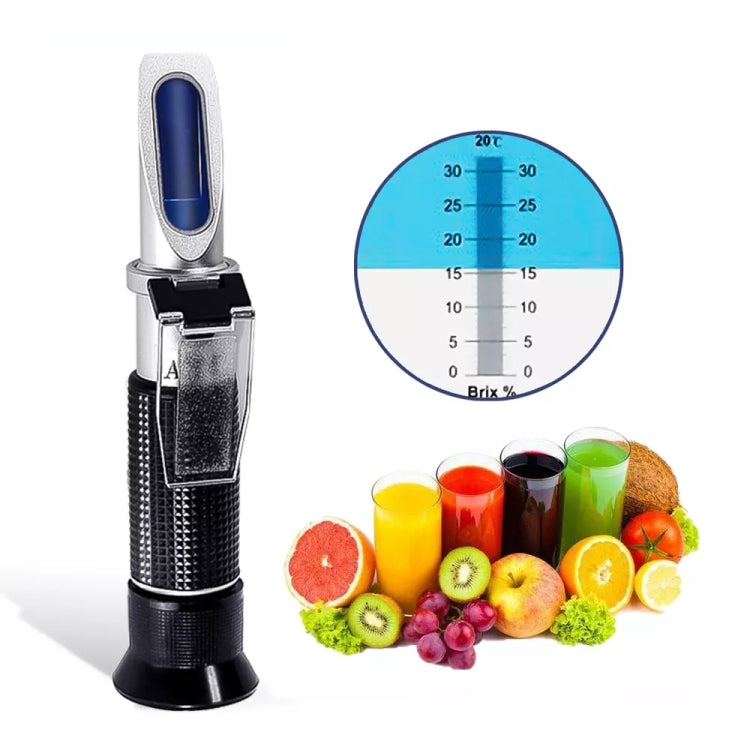 Rifrattometro portatile Misuratore di zucchero per frutta Brix Tester 0-32 Intervallo di misurazione, RF001BX With Plastic box