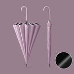16 Osso Automatico Manico Lungo Doppio Sole E Pioggia Ombrello Doppio Uso, With Waterproof Cover Beige, With Waterproof Cover Black, With Waterproof Cover Purple, With Waterproof Cover Green, With Waterproof Cover White, With Waterproof Cover Matcha   ...