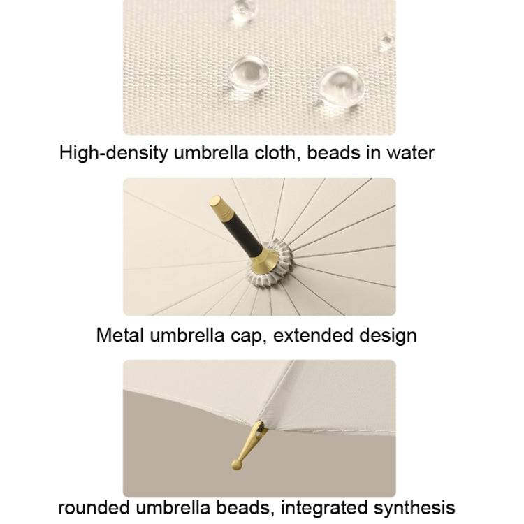 16 Osso Automatico Manico Lungo Doppio Sole E Pioggia Ombrello Doppio Uso, With Waterproof Cover Beige, With Waterproof Cover Black, With Waterproof Cover Purple, With Waterproof Cover Green, With Waterproof Cover White, With Waterproof Cover Matcha   ...