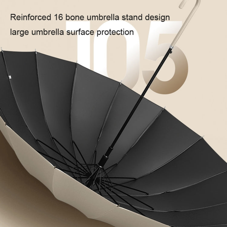 16 Osso Automatico Manico Lungo Doppio Sole E Pioggia Ombrello Doppio Uso, With Waterproof Cover Beige, With Waterproof Cover Black, With Waterproof Cover Purple, With Waterproof Cover Green, With Waterproof Cover White, With Waterproof Cover Matcha   ...