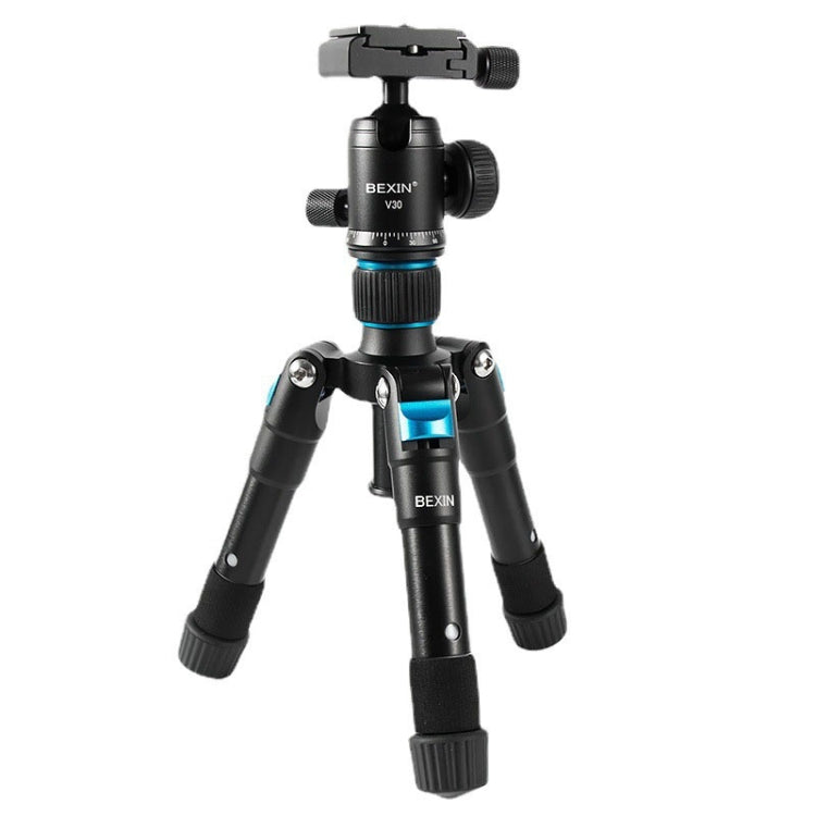 BEXIN V30 Treppiede per fotocamera da tavolo regolabile in lega di alluminio Mini treppiede portatile pieghevole dal vivo