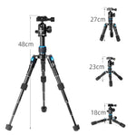 BEXIN V30 Treppiede per fotocamera da tavolo regolabile in lega di alluminio Mini treppiede portatile pieghevole dal vivo