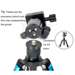 BEXIN V30 Treppiede per fotocamera da tavolo regolabile in lega di alluminio Mini treppiede portatile pieghevole dal vivo